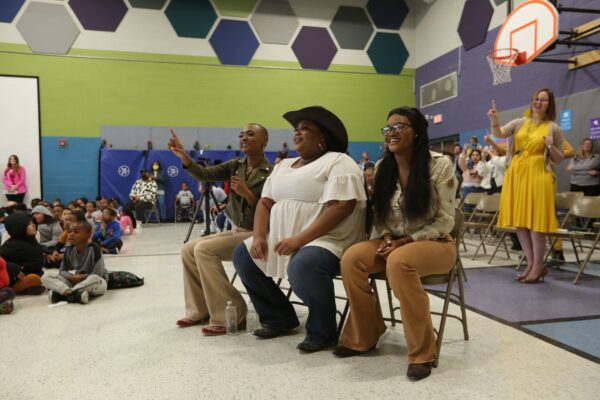 Chapel Hart visits Eagle View Elementary School in Nashville, TN on Thursday, March 30 for a special performance and Q&A session in celebration of Music In Our Schools Month.  Photo Credit: Kayla Schoen/CMA 