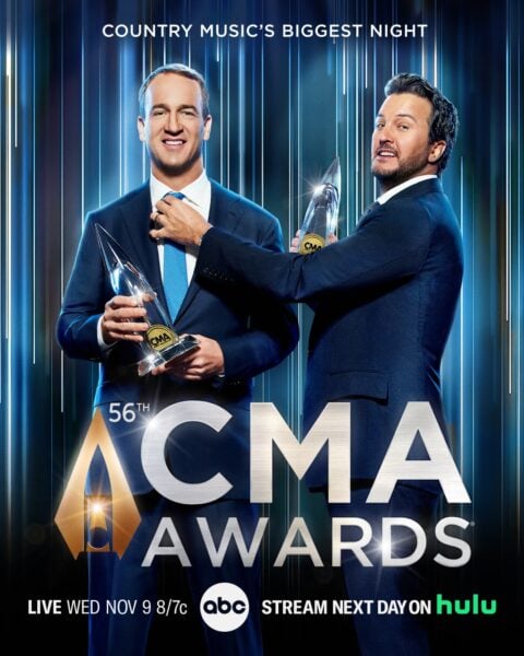 “The 57th Annual CMA Awards,” hosted by Luke Bryan and Peyton Manning, will broadcast live from Nashville Wednesday, Nov. 8 at 8/7c on ABC.